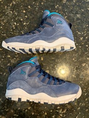 🔥Air Jordan 10 Retro LA City Pack Blue Size 10.5 Rare Lakers Clippers Dodgers🔥